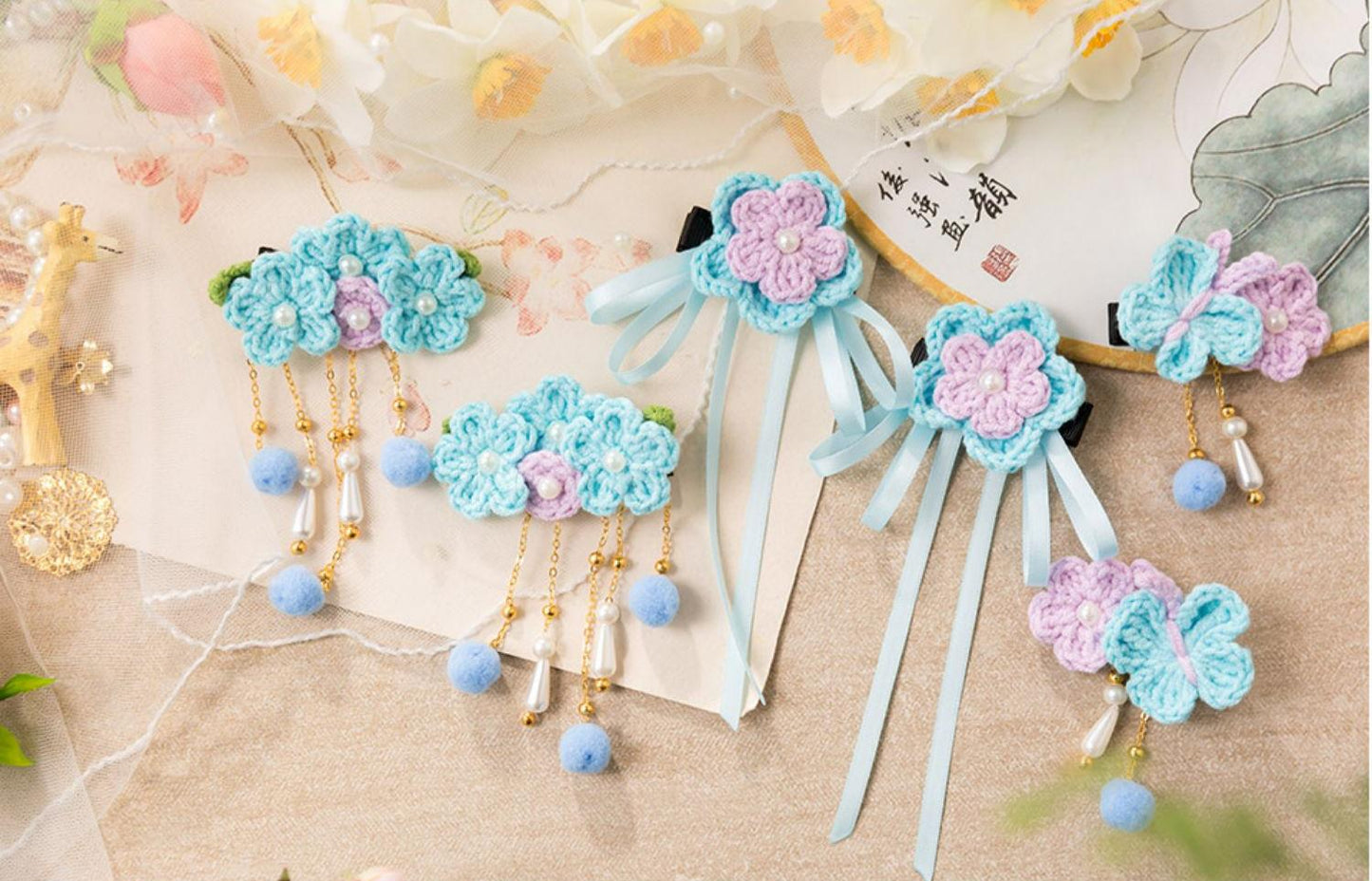 Blossom Hair Accessories Crochet Pattern