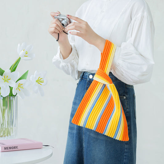 Streifen-Armband-Häkelgarn-Set