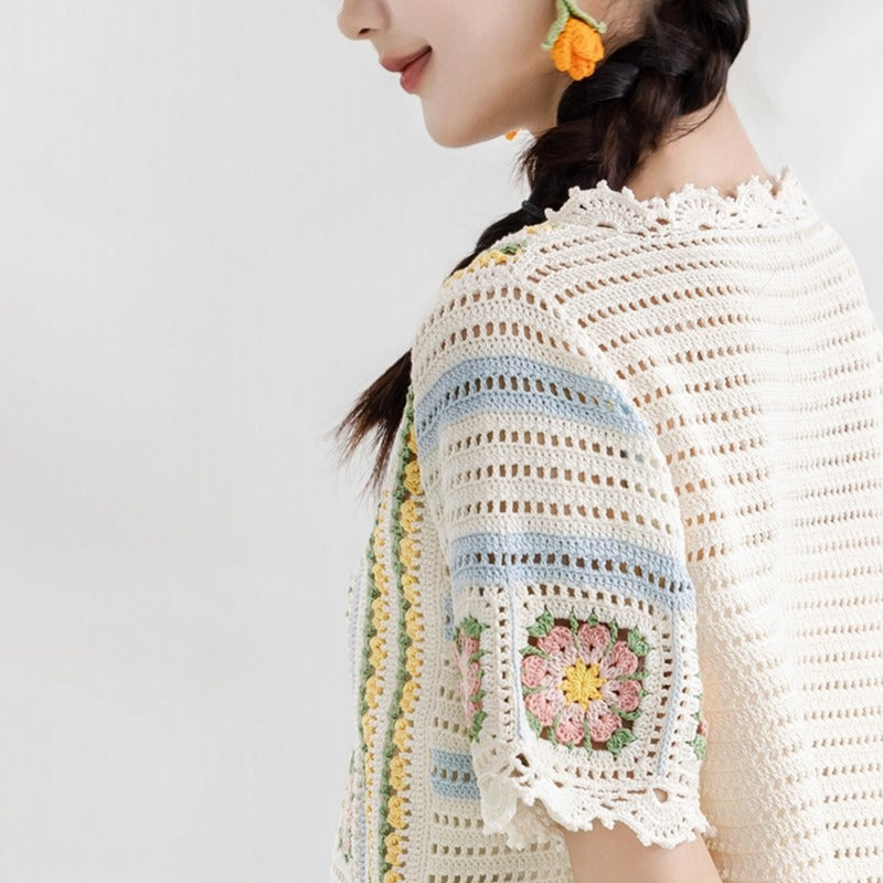 Spring Flower Cardigan Crochet Pattern