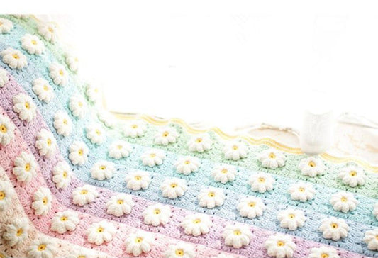Oxeye Daisy Blanket Crochet Yarn Kit