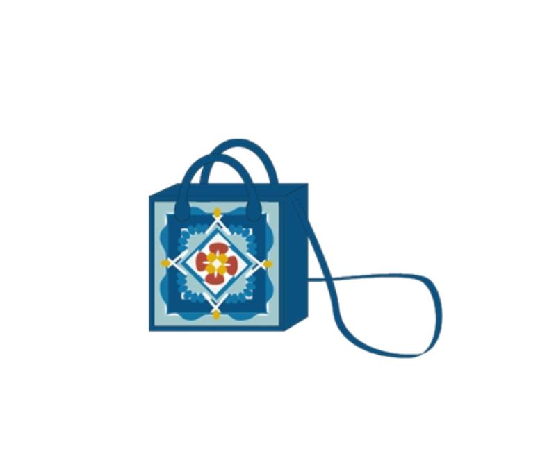 Furong Patchwork Handbag Crochet Yarn Kit | Chinese Aesthetics Series | Susan's Family