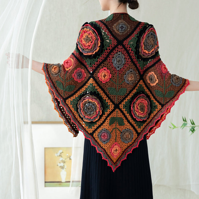 Prosperous Flower Shawl Crochet Pattern