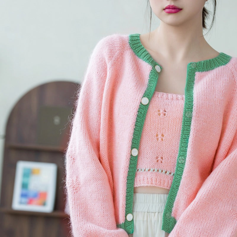 Peach Sweater Set Knit Pattern