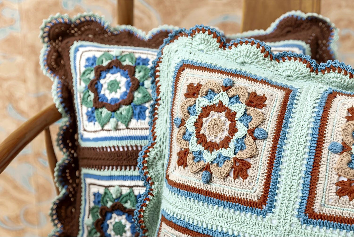 Lotus Caisson Reversible Pillowcase Crochet Kit