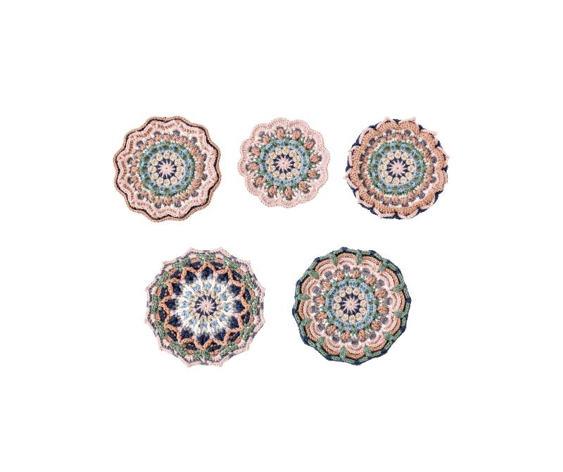 Happy Tea Time Coaster Crochet Yarn Kit