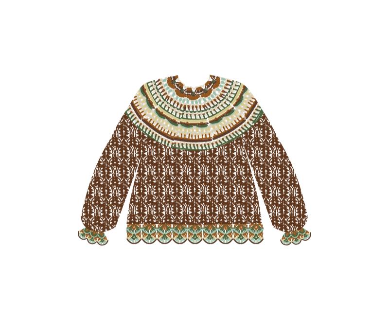 Meydan Yoke Pullover Crochet Yarn Kit