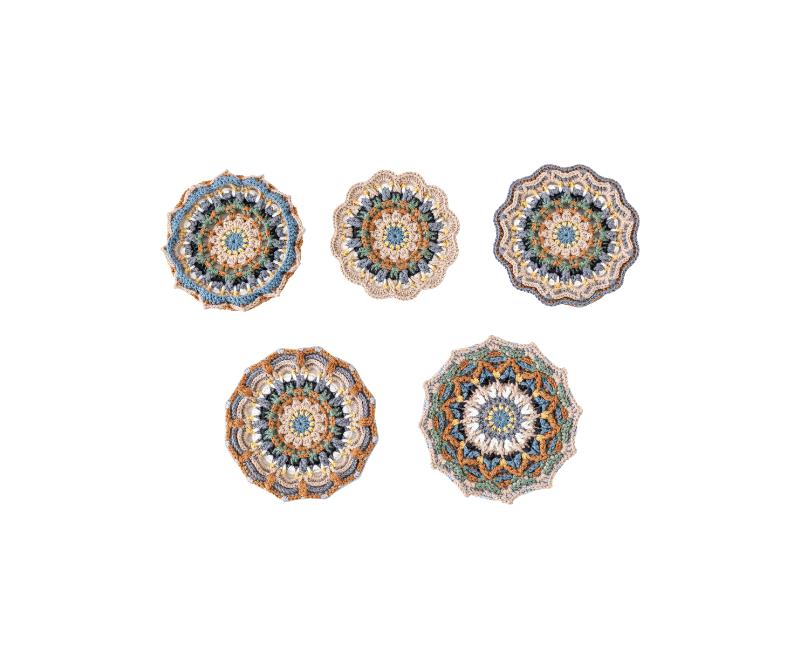 Happy Tea Time Coaster Crochet Yarn Kit