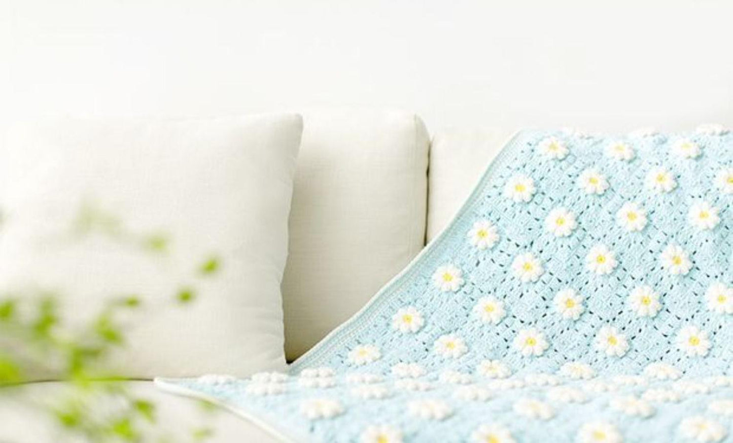 Oxeye Daisy Blanket Crochet Yarn Kit