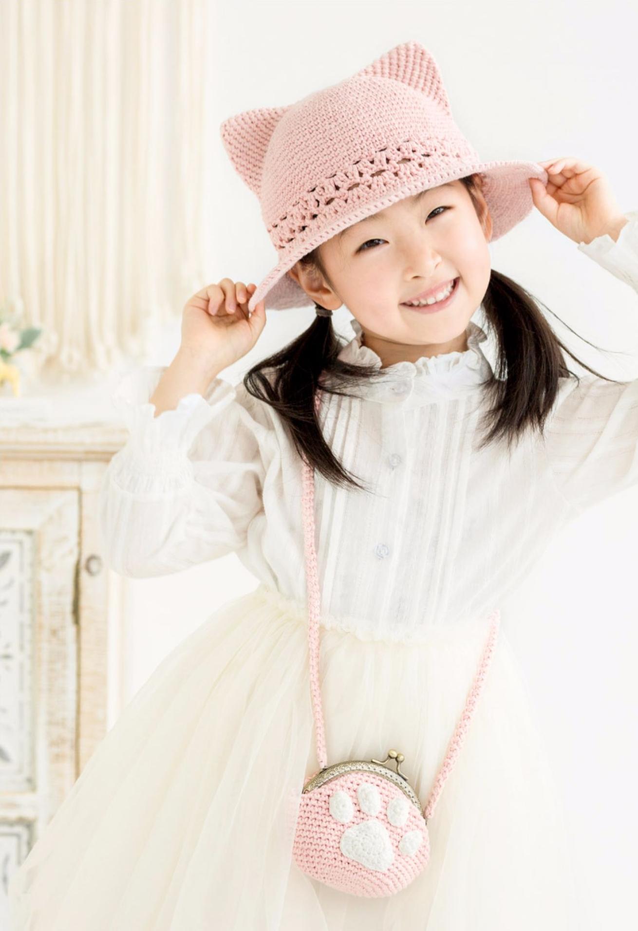 Cute Cat Hat And Bag Set Crochet Pattern