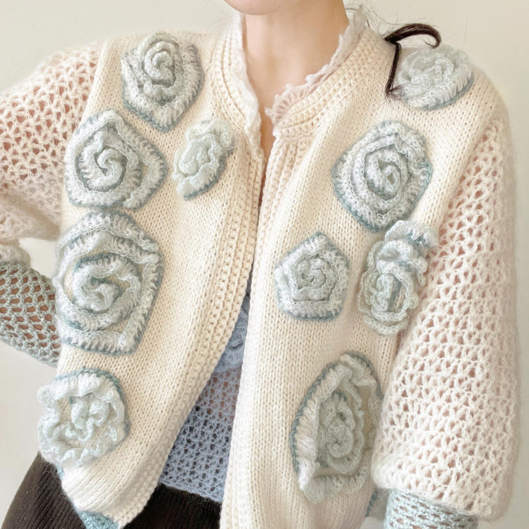Floral Whisper Cardigan Knit Pattern