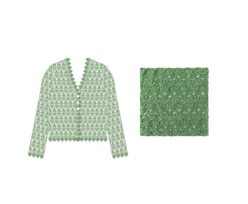 ComfortLace Cardigan Crochet Yarn Kit