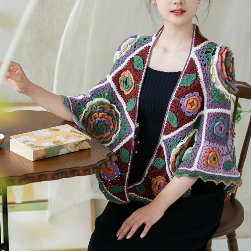Prosperous Flower Shawl Crochet Pattern