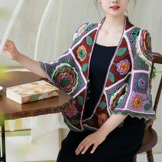 Prosperous Flower Shawl Crochet Yarn Kit