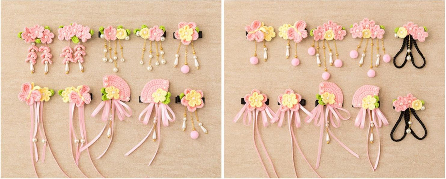 Blossom Hair Accessories Crochet Pattern