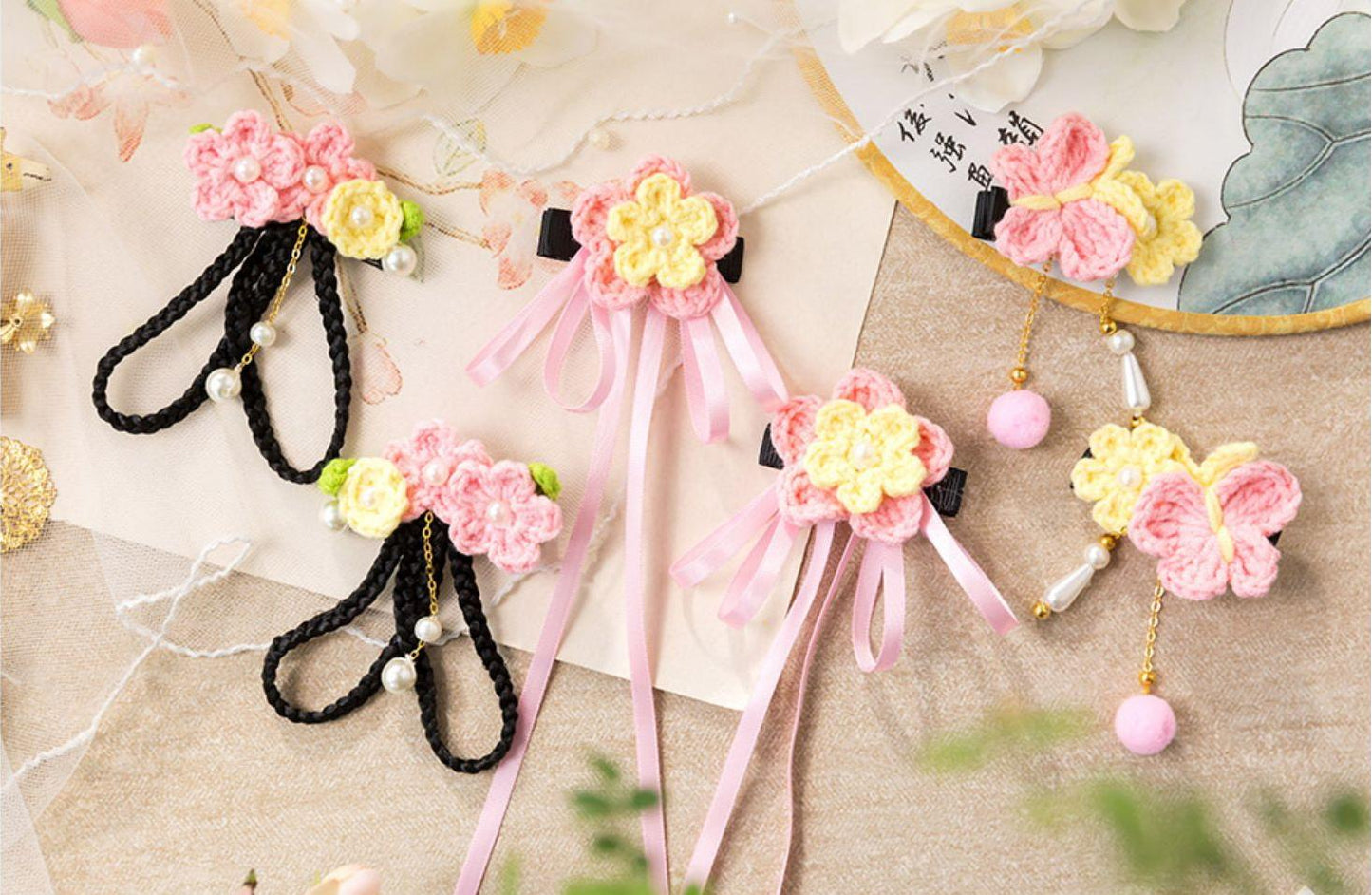 Blossom Hair Accessories Crochet Pattern