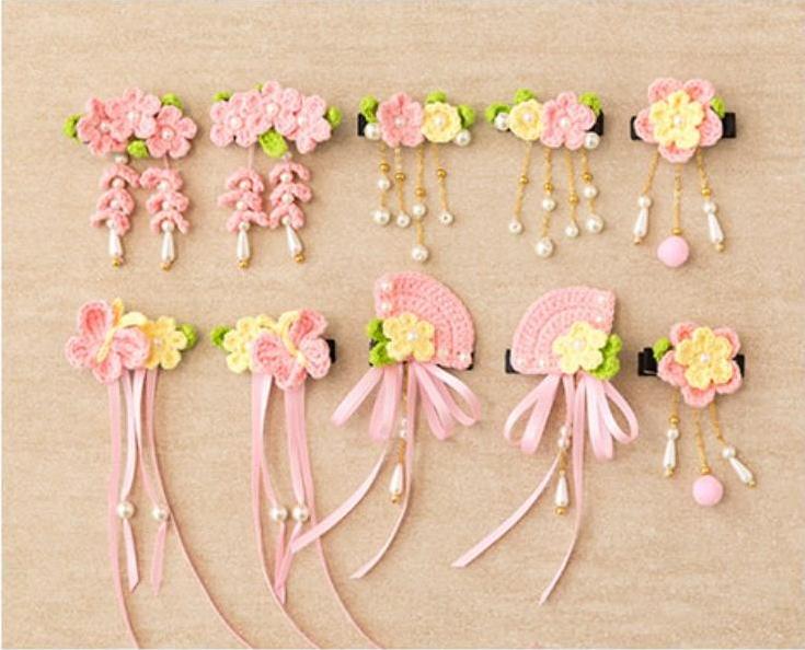 Blossom Hair Accessories Crochet Yarn Kit