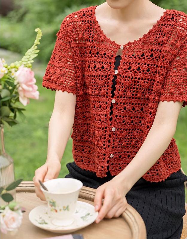 Cherry Cardigan Crochet Pattern