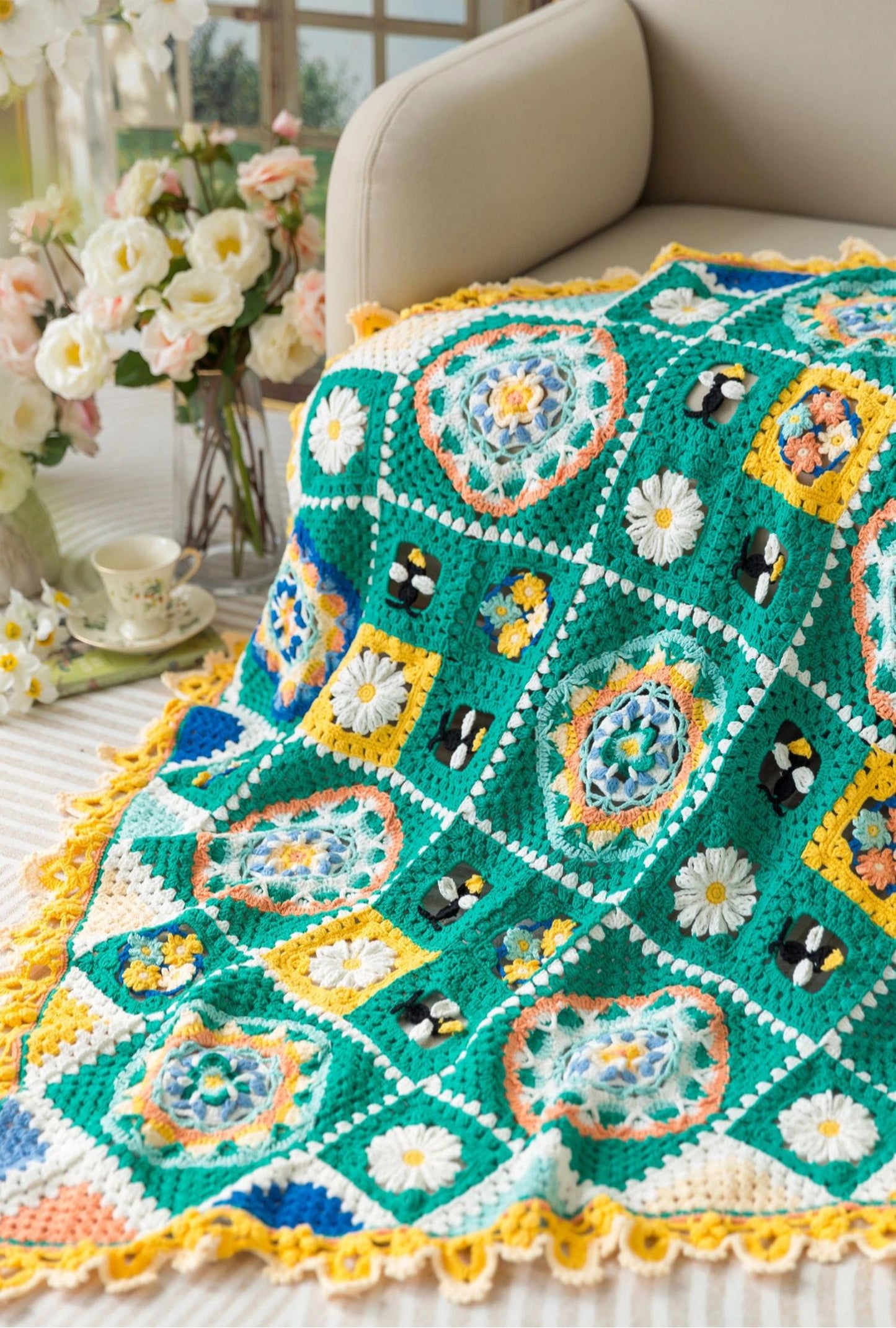 Secret Garden Blanket Crochet Pattern
