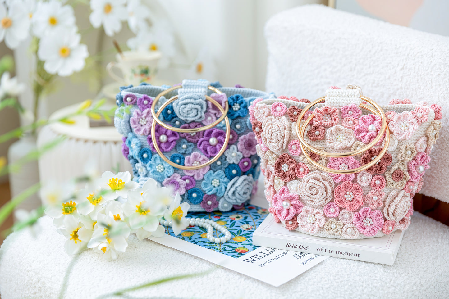 Flower Bucket Bag Crochet Pattern