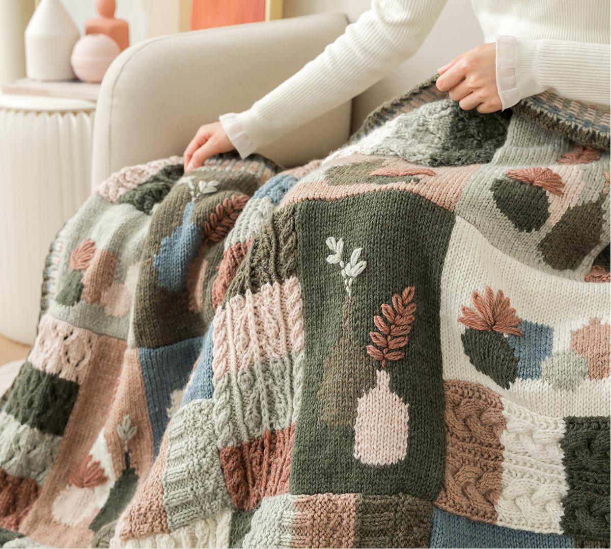 Mog Mosaic Blanket Knit Pattern