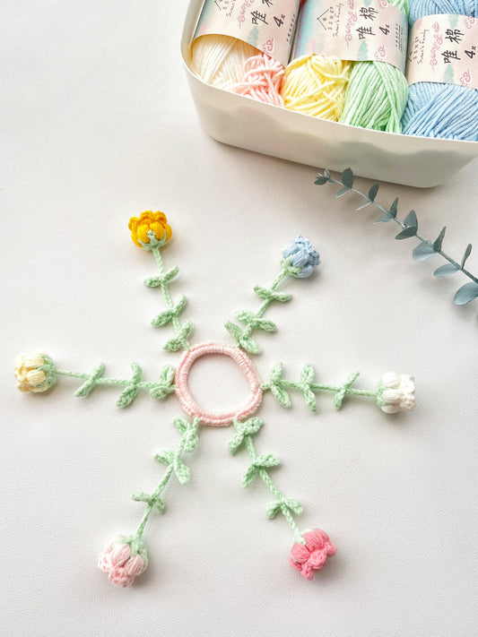 Lily of the Valley Hairtie Crochet Yarn Pack
