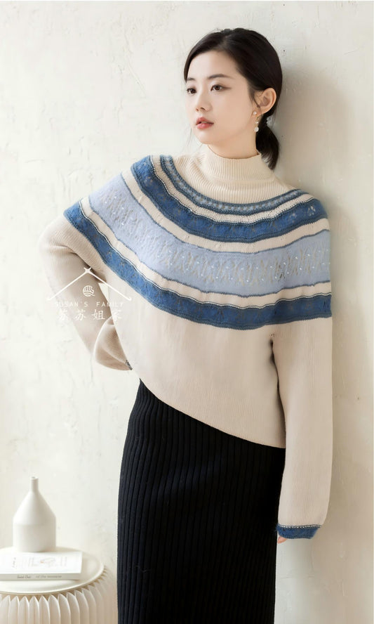 Sequin Feather Knit Pattern