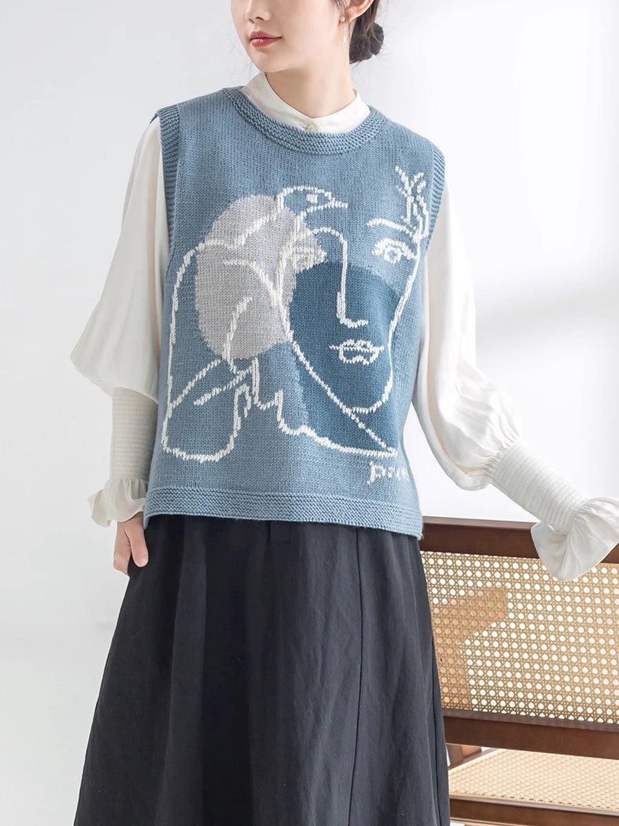 Picasso¡¯s Sketch Vest Knit Yarn Kit | Tribute to Art Series | Susan's Family