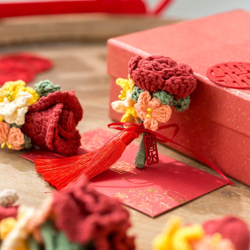 Chinese Wedding Brooch Set Crochet Pattern