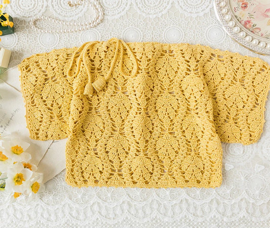 Fallen Leaves Top Crochet Yarn Kit