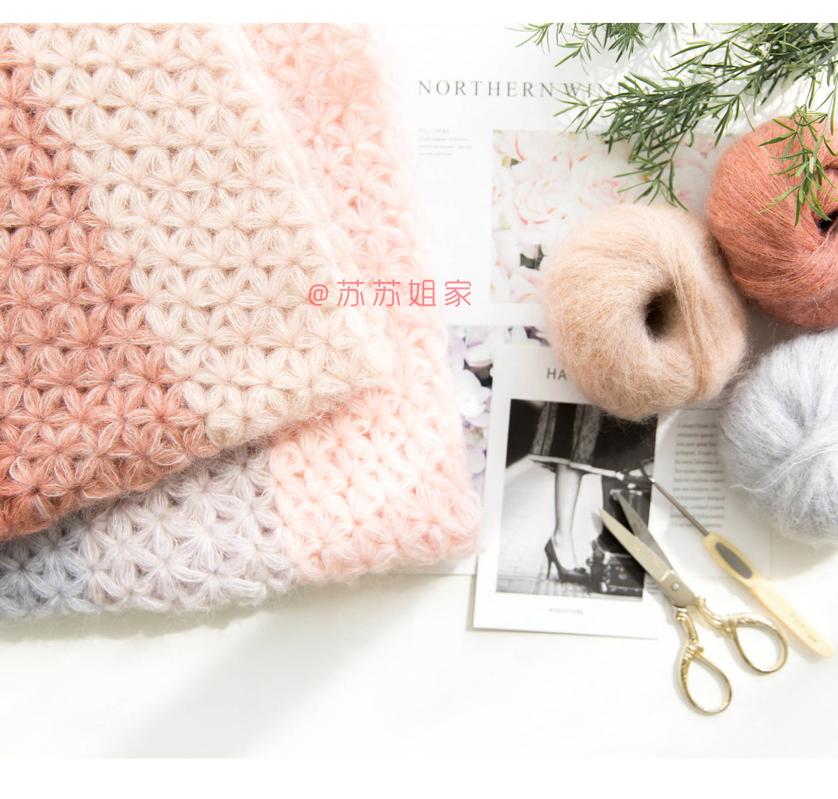 Freesia Scarf Crochet Pattern