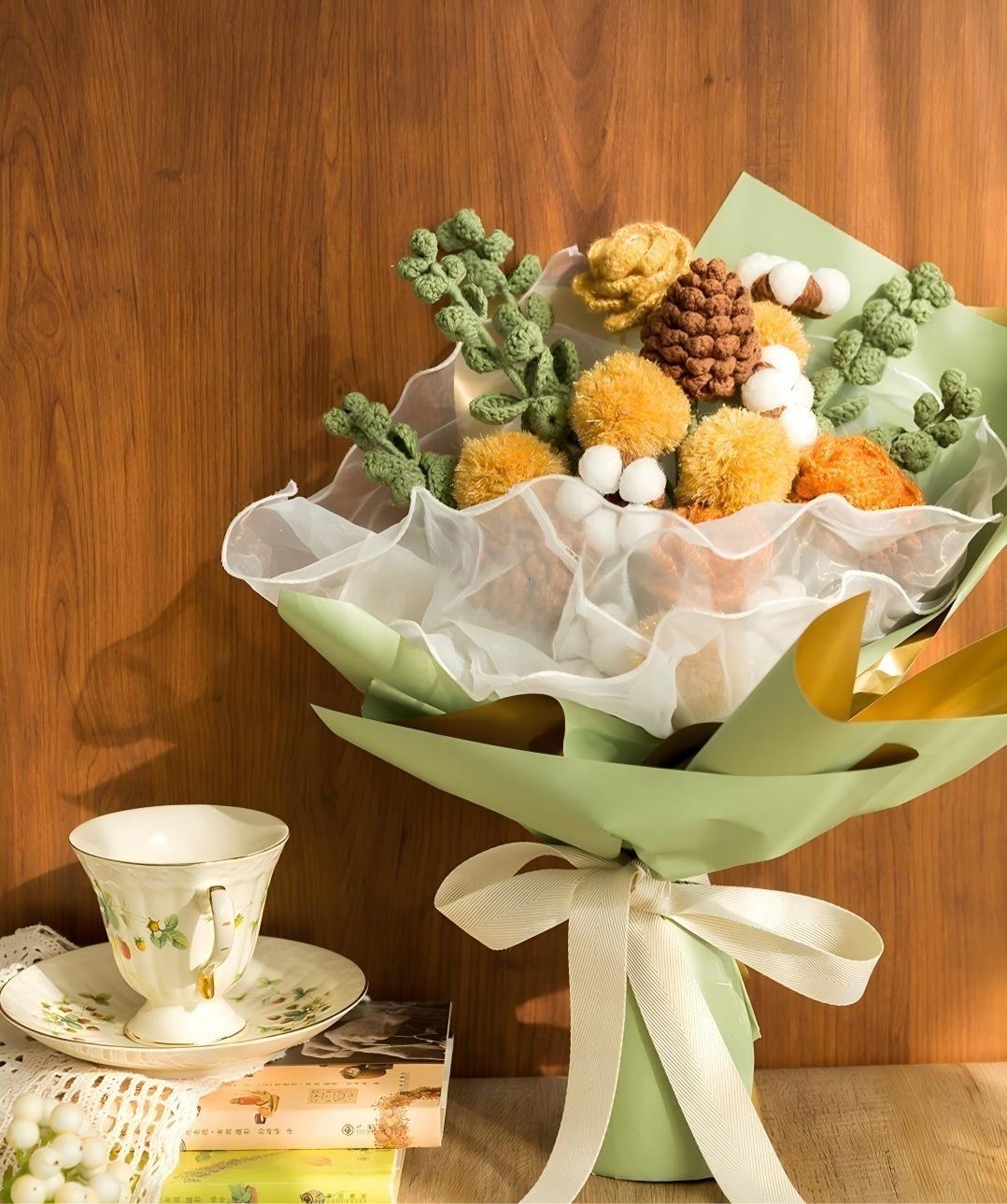 Retro Flower Bouquet Crochet Kit