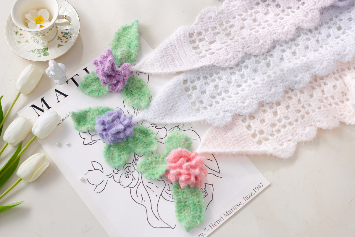 Hydrangea Scarf Crochet Pattern