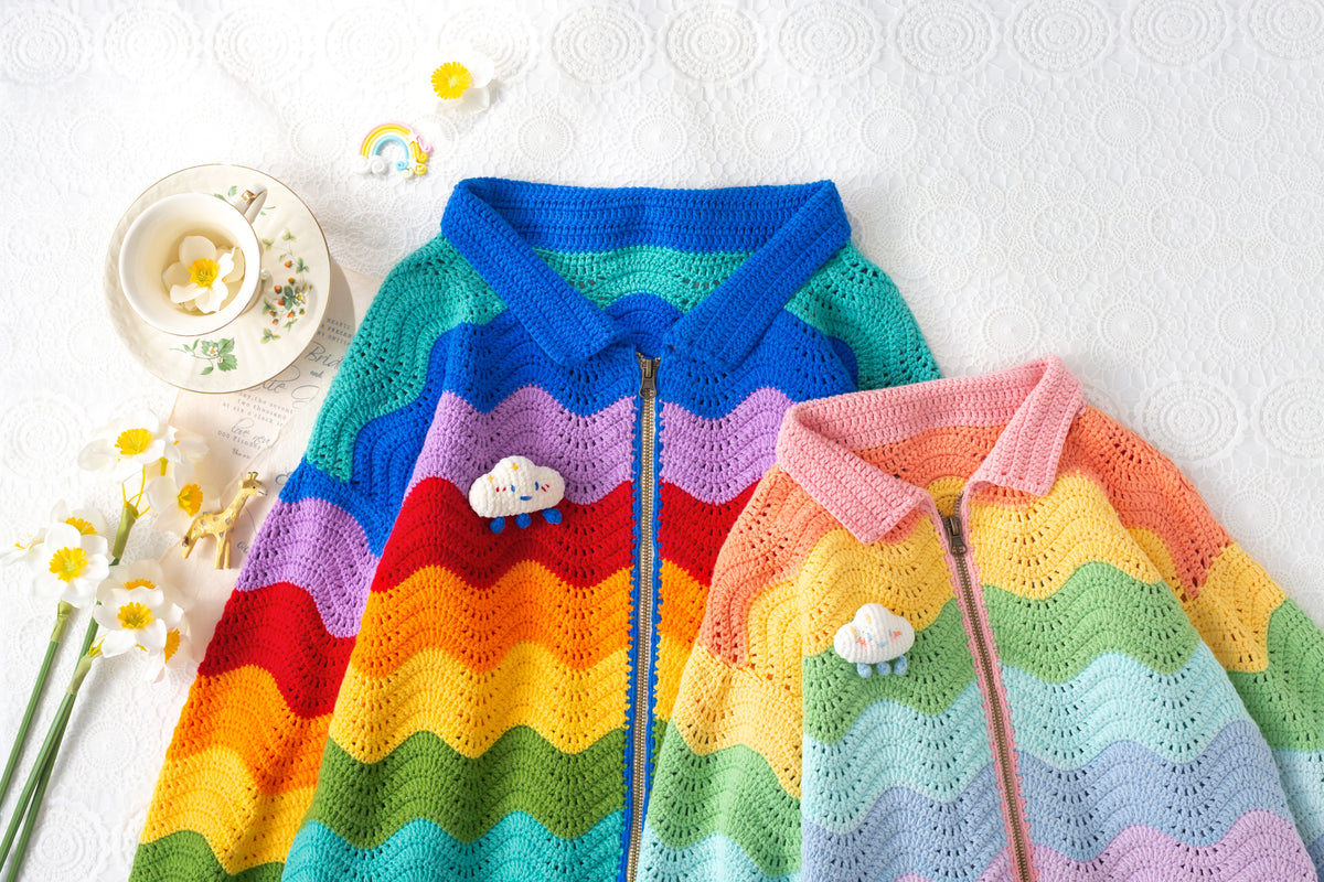 Rainbow Ripple Jacket Crochet Pattern