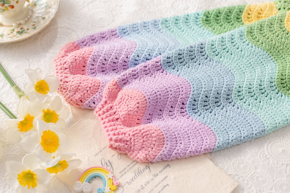 Rainbow Ripple Jacket Crochet Pattern