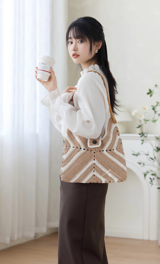 Square Spiral Shoulder Bag Crochet Pattern