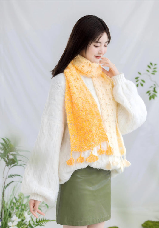 Ginkgo Scarf Crochet Pattern