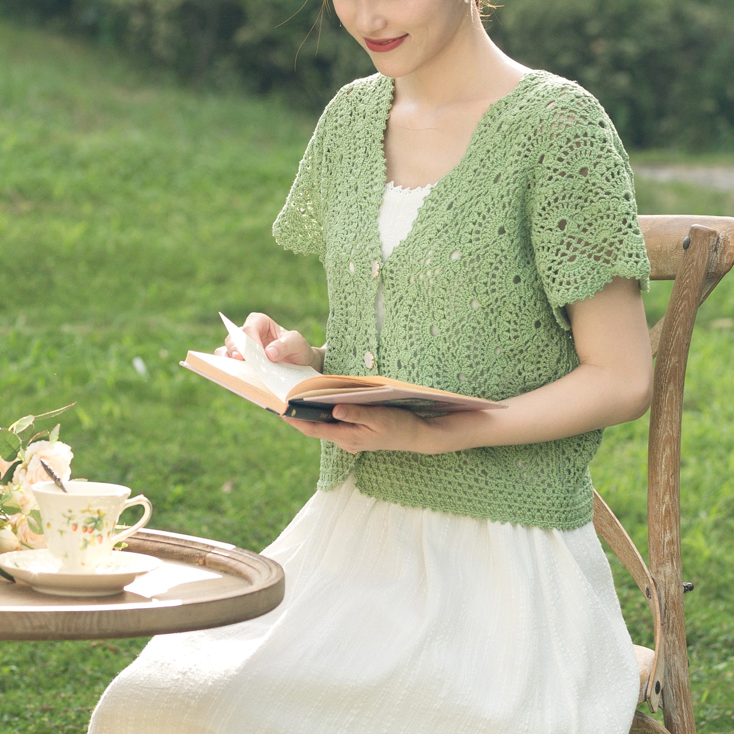 Melodic Ocean Cardigan Crochet Yarn Kit | Ya Series | Susan's Family