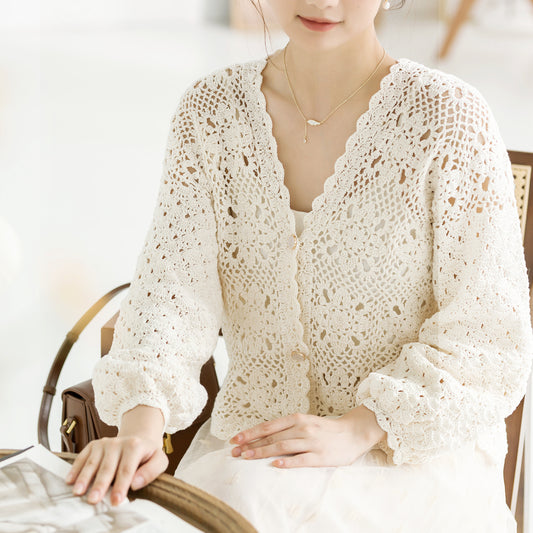 Whispering Grace Cardigan Crochet Yarn Kit | Susan's Family