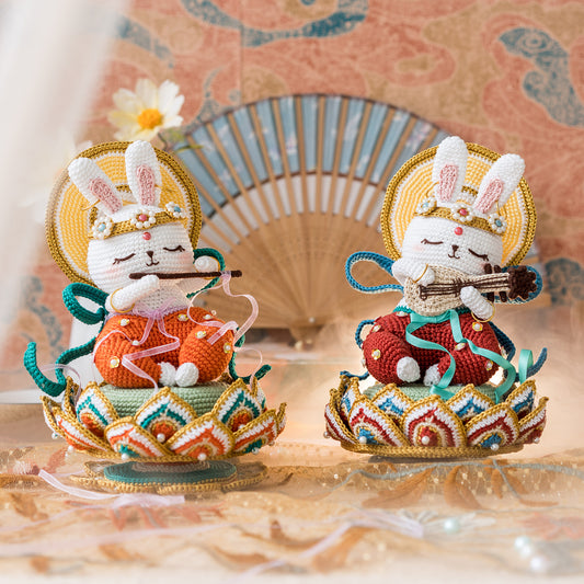 Celestial Rabbit Music Boxes Crochet Yarn Kit | Dunhuang Series|  Susan's Family