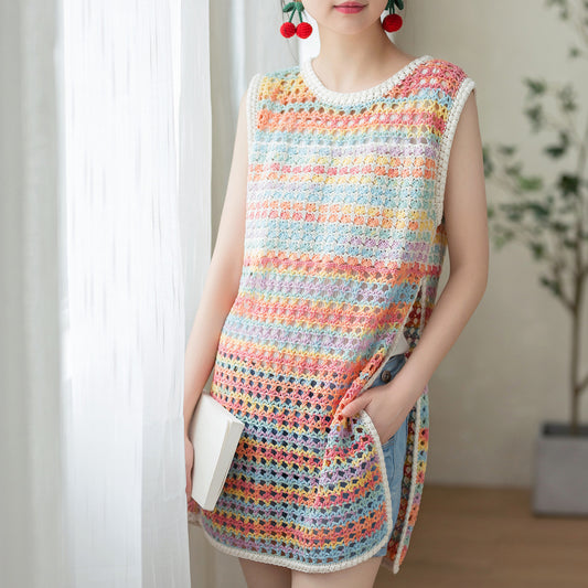 YuYou Hollow Pullover Crochet Yarn Kit | Susan's Family