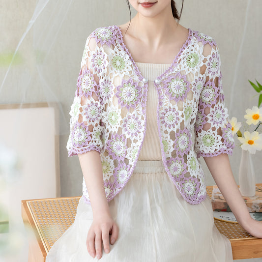 Spring Longing Lace Top Crochet Yarn Kit | Susan's Family