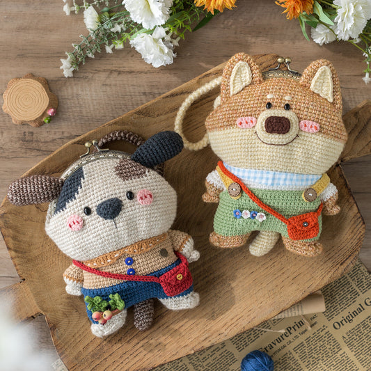 Cute Pet Kiss Lock Bag Crochet Yarn Kit | Susan's Family