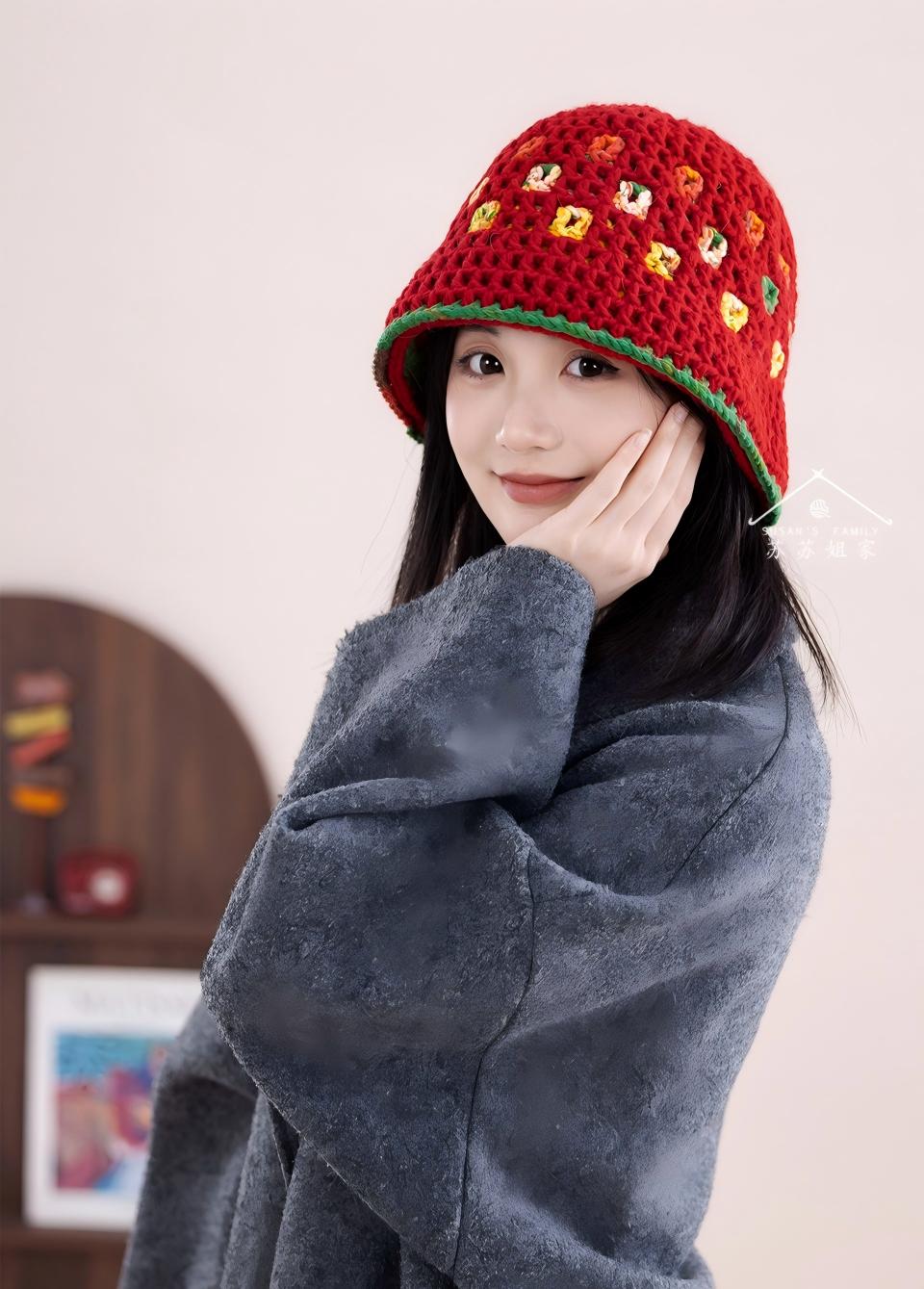 Star Check Bucket Hat Crochet Pattern