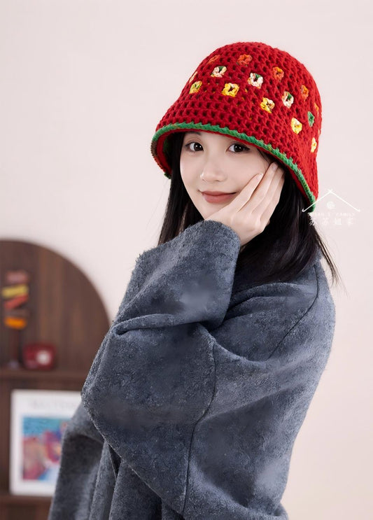 Star Check Bucket Hat Crochet Pattern