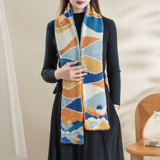 View Mountains Scarf Knitting Yarn Kit | "Shi, Ci, Fu" Series | Susan's Family
