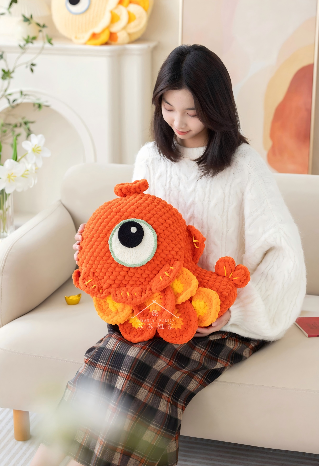 Lucky Fish Pillow Crochet Pattern