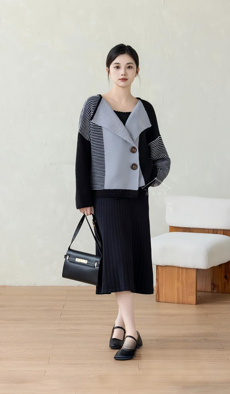 Ribbed Cardigan Knit Pattern