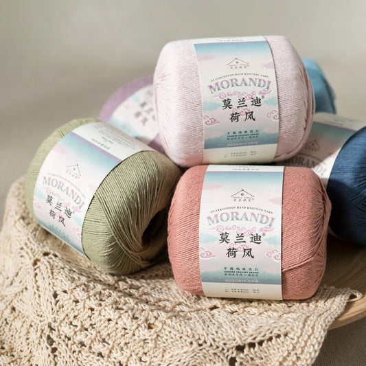 Susan's Family Molandi Flax Lace Yarn 2 Packs 【US Warehouse】