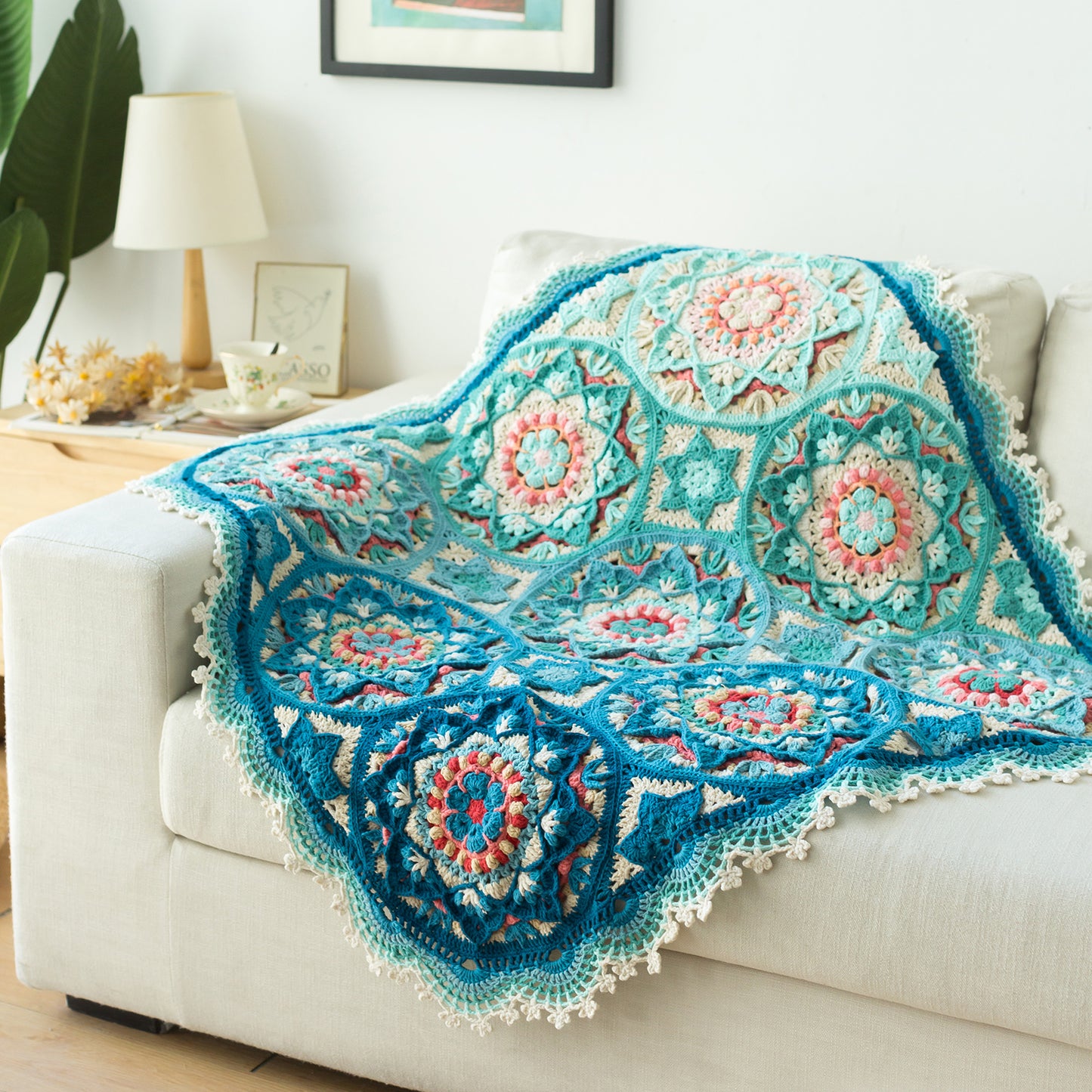 Mucha Patchwork Blanket Crochet Yarn Kit | Tribute to Art Series | Susan's Family