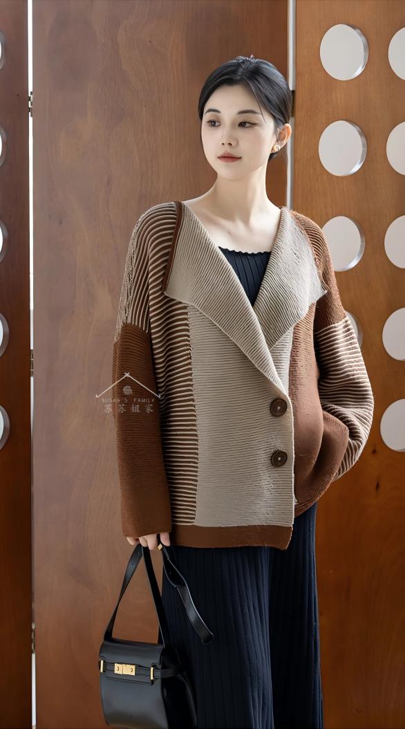 Ribbed Cardigan Knit Pattern